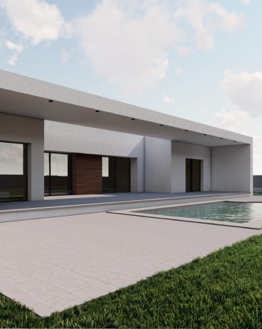 vivienda unifamiliar con piscina